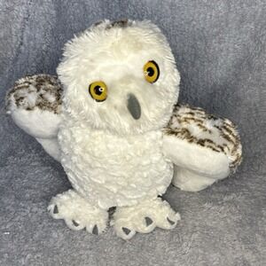 Wild Republic Snowy Owl Plush 12" White Yellow Eyes Soft Stuffed Animal Bird